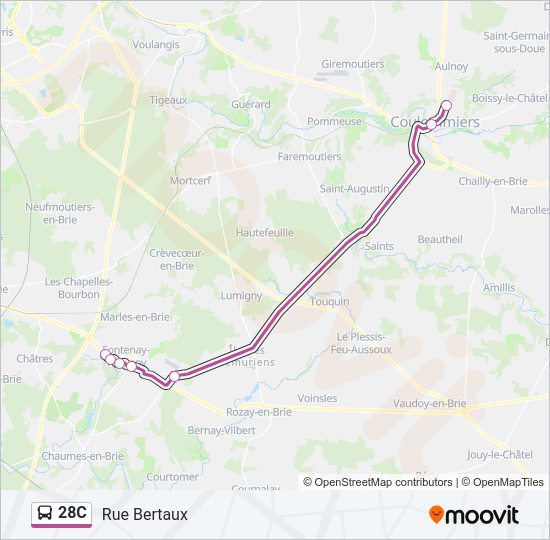 28C Bus Line Map