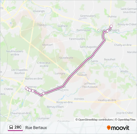 28C Bus Line Map