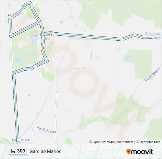 309 Bus Line Map