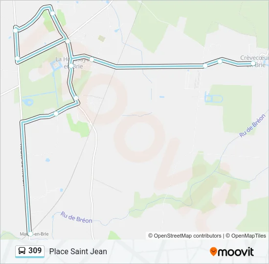 309 Bus Line Map