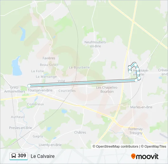 309 Bus Line Map