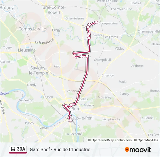 30A Bus Line Map