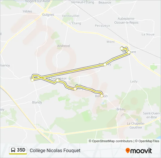 35D Bus Line Map
