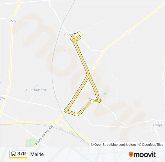 37R Bus Line Map
