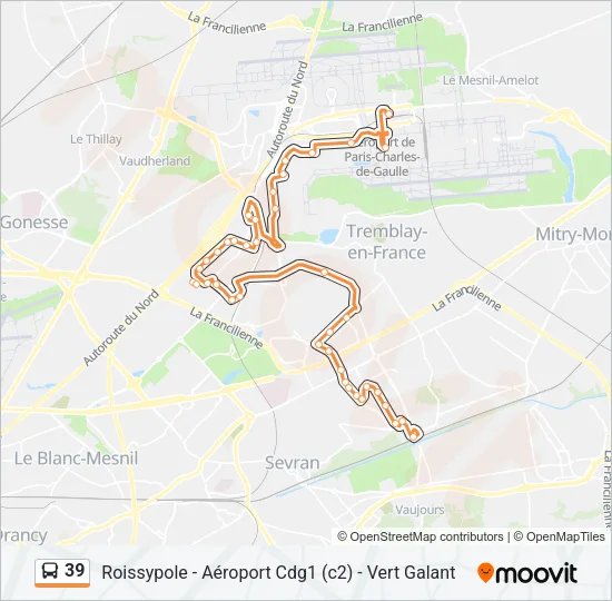 39 Bus Line Map