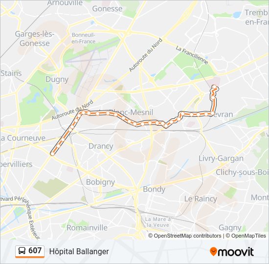 607 Bus Line Map