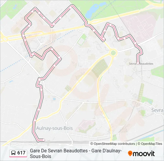 617 Bus Line Map