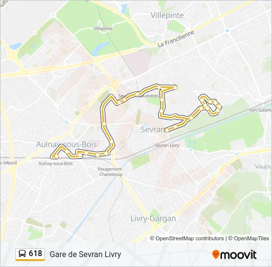 618 Bus Line Map