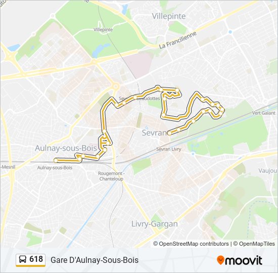 618 bus Line Map