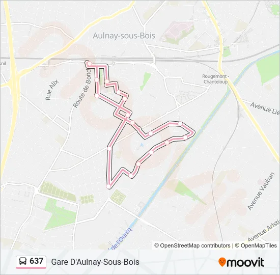 637 Bus Line Map