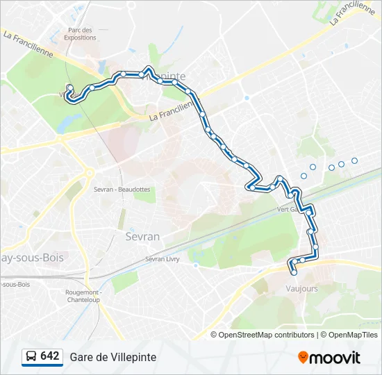 642 Bus Line Map