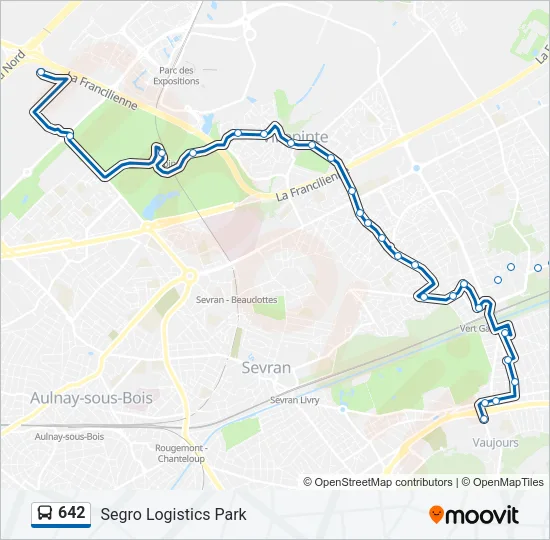 642 Bus Line Map