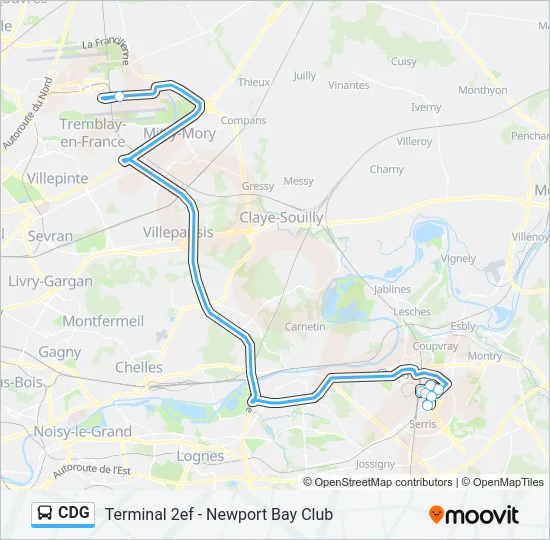 CDG Bus Line Map