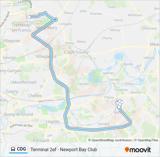 CDG Bus Line Map