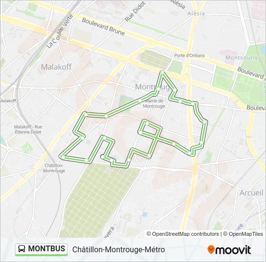 MONTBUS Bus Line Map