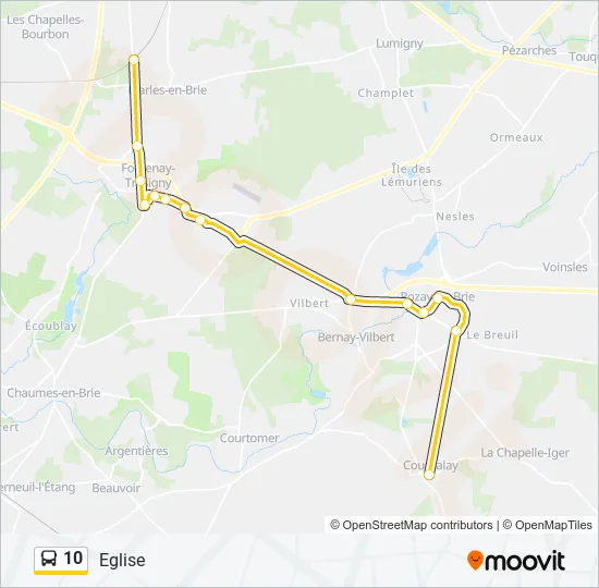 10 Bus Line Map