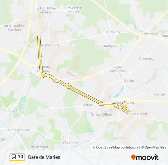 10 Bus Line Map