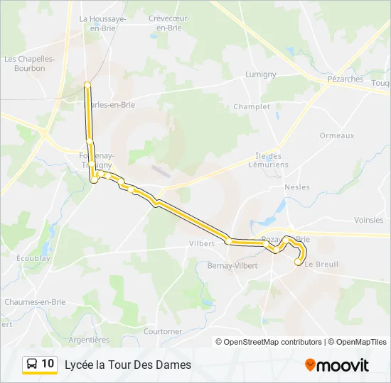 10 Bus Line Map
