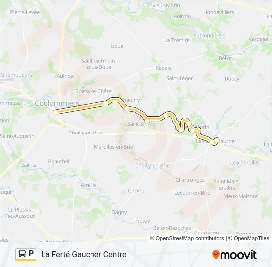 P Bus Line Map