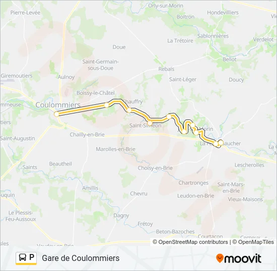 P Bus Line Map