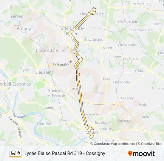 6 Bus Line Map
