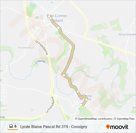 6 Bus Line Map