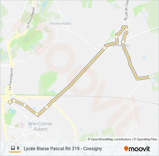 6 Bus Line Map