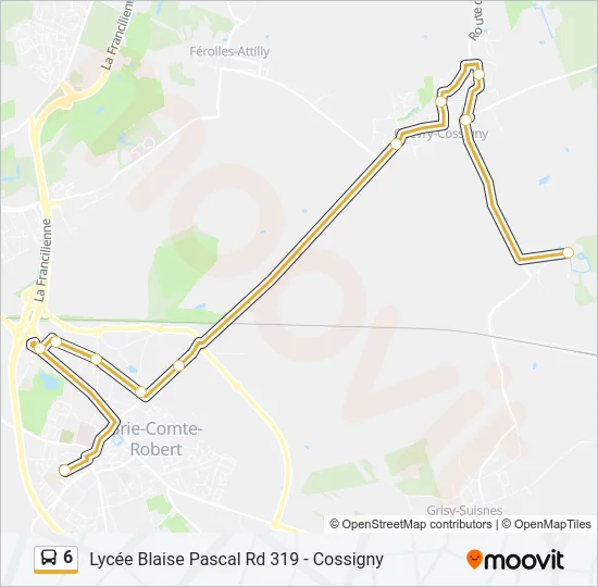 6 Bus Line Map