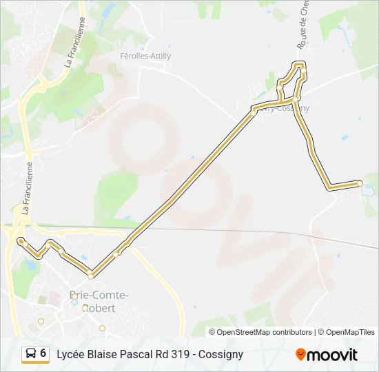 6 Bus Line Map