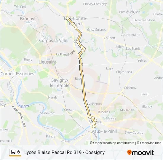 6 Bus Line Map