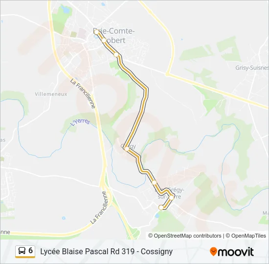 6 Bus Line Map