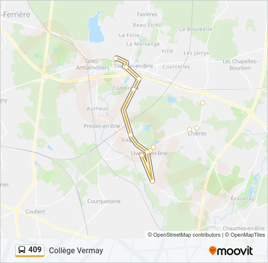 409 Bus Line Map