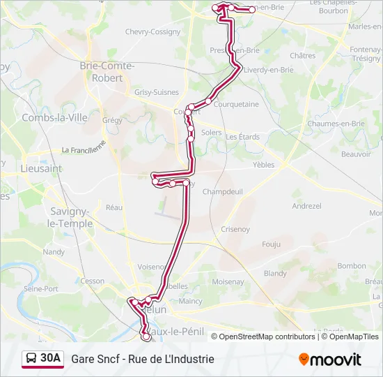 30A Bus Line Map