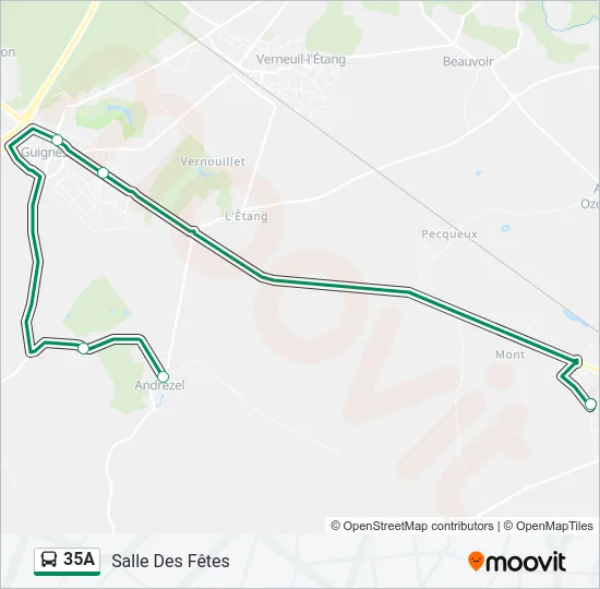 35A Bus Line Map
