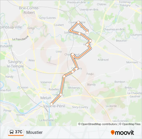 37C Bus Line Map