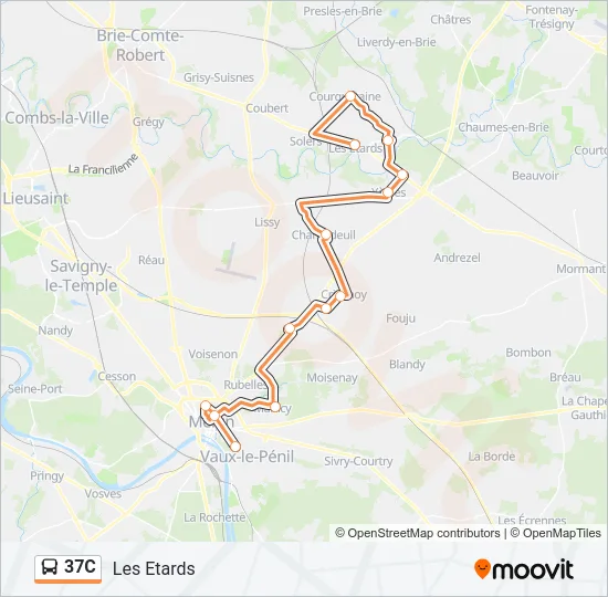 37C Bus Line Map