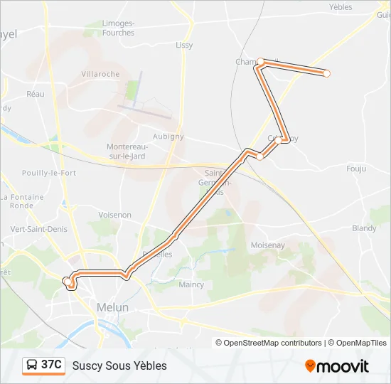37C Bus Line Map