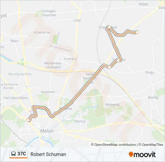 37C Bus Line Map