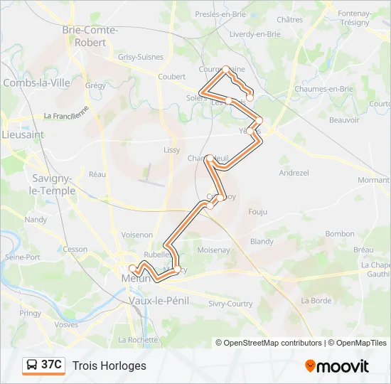 37C Bus Line Map