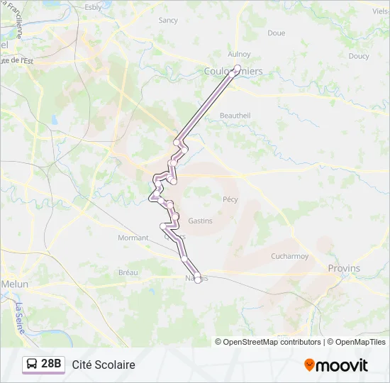 28B Bus Line Map