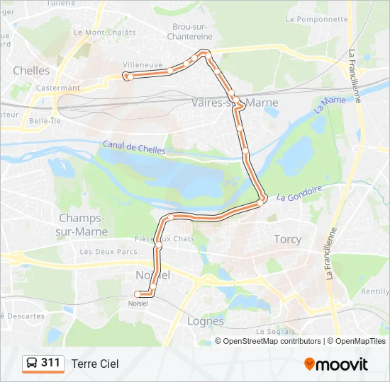 311 Bus Line Map