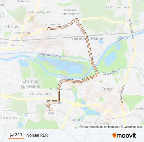 311 Bus Line Map