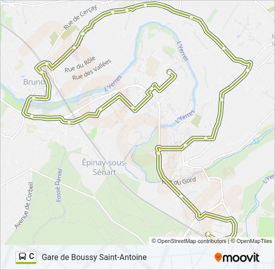C Bus Line Map