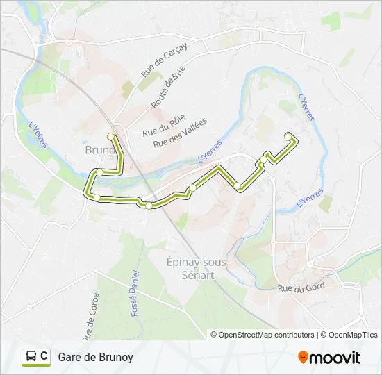 C Bus Line Map