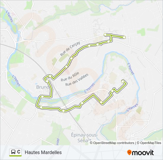 C Bus Line Map
