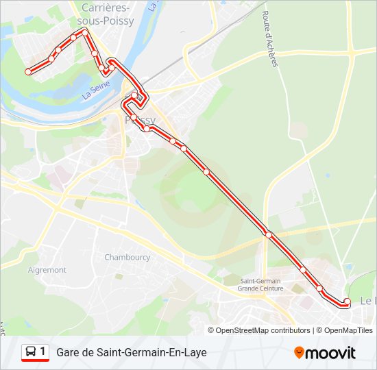 1 Bus Line Map