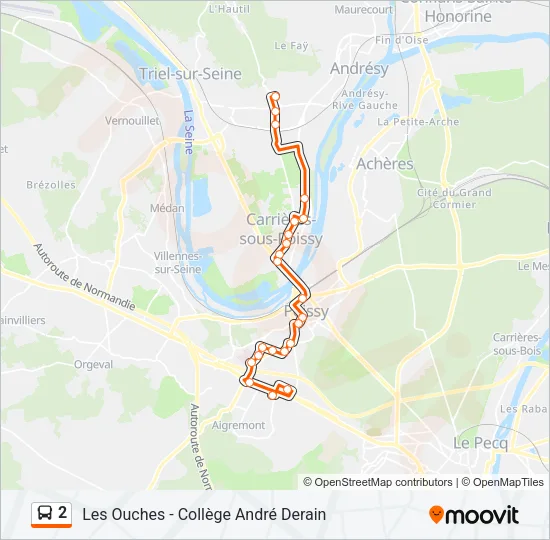 2 Bus Line Map