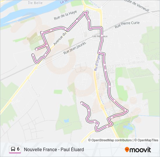 6 bus Line Map