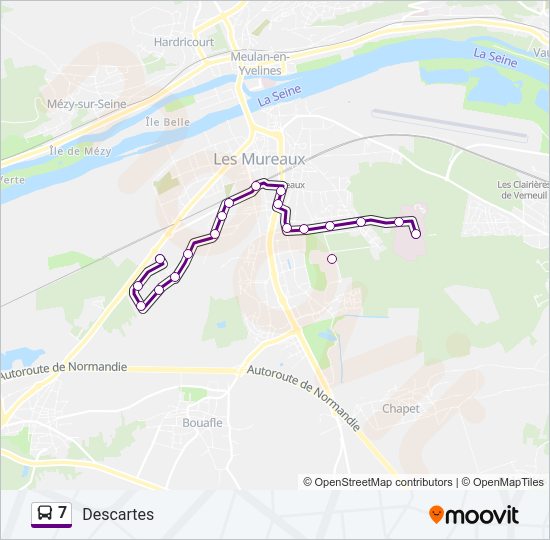 7 Bus Line Map