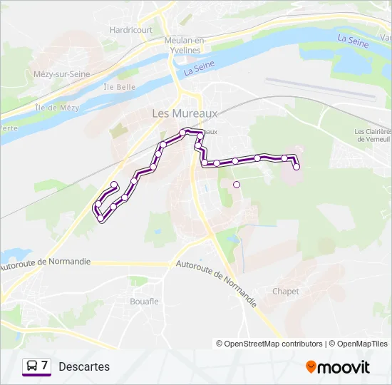 7 Bus Line Map